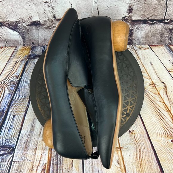 Journee Collection Women's Solid Black Slip On Pointed Toe Ball Heels Size 10 - Picture 5 of 9